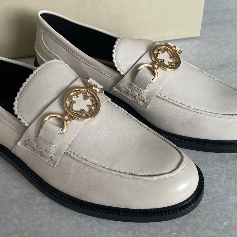 TED BAKER WOMEN'S DRAYANU MAGNOLIA ACCENT LOAFERS IN ECRU, SZ 40 - Picture 10 of 12